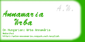 annamaria wrba business card